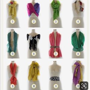 12 ways for o tie a scarf!